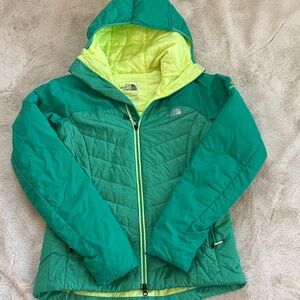 The North Face Green Jacket with Lime Lining